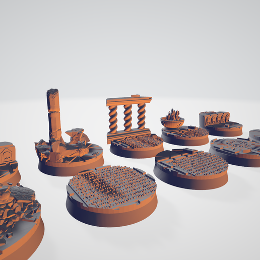 3mf File Imperial Temple Palace Bases 10x 32mm And 4x 25mm Round Basestoppers・3d Printing 8207